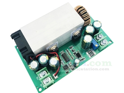 DC-DC 600W 25A Step Down Power Supply with Cooling Fan Buck Adjustable Voltage Converter Module 12-75V to 2.5-50V